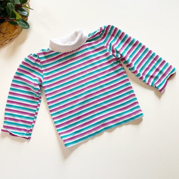Vintage Healthtex Striped Turtleneck Shirt | 4T - Picture 1 of 7